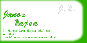 janos majsa business card